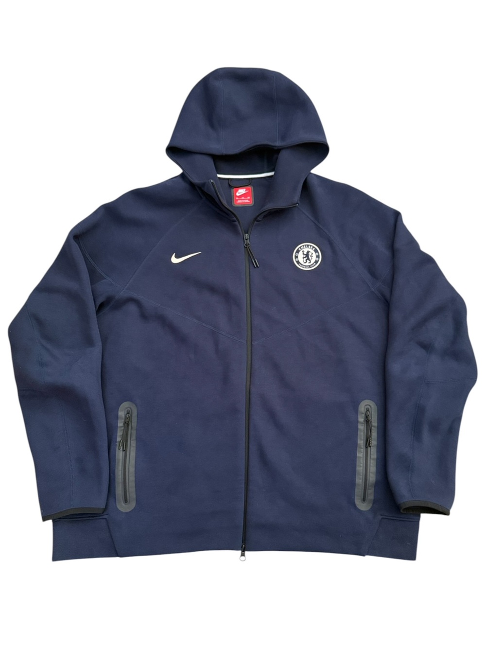 Nike Chelsea FC Full Zip Hoodie Jacket Navy Soccer Football 3XL